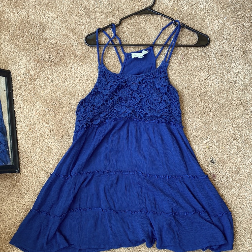 Blue flowy dress